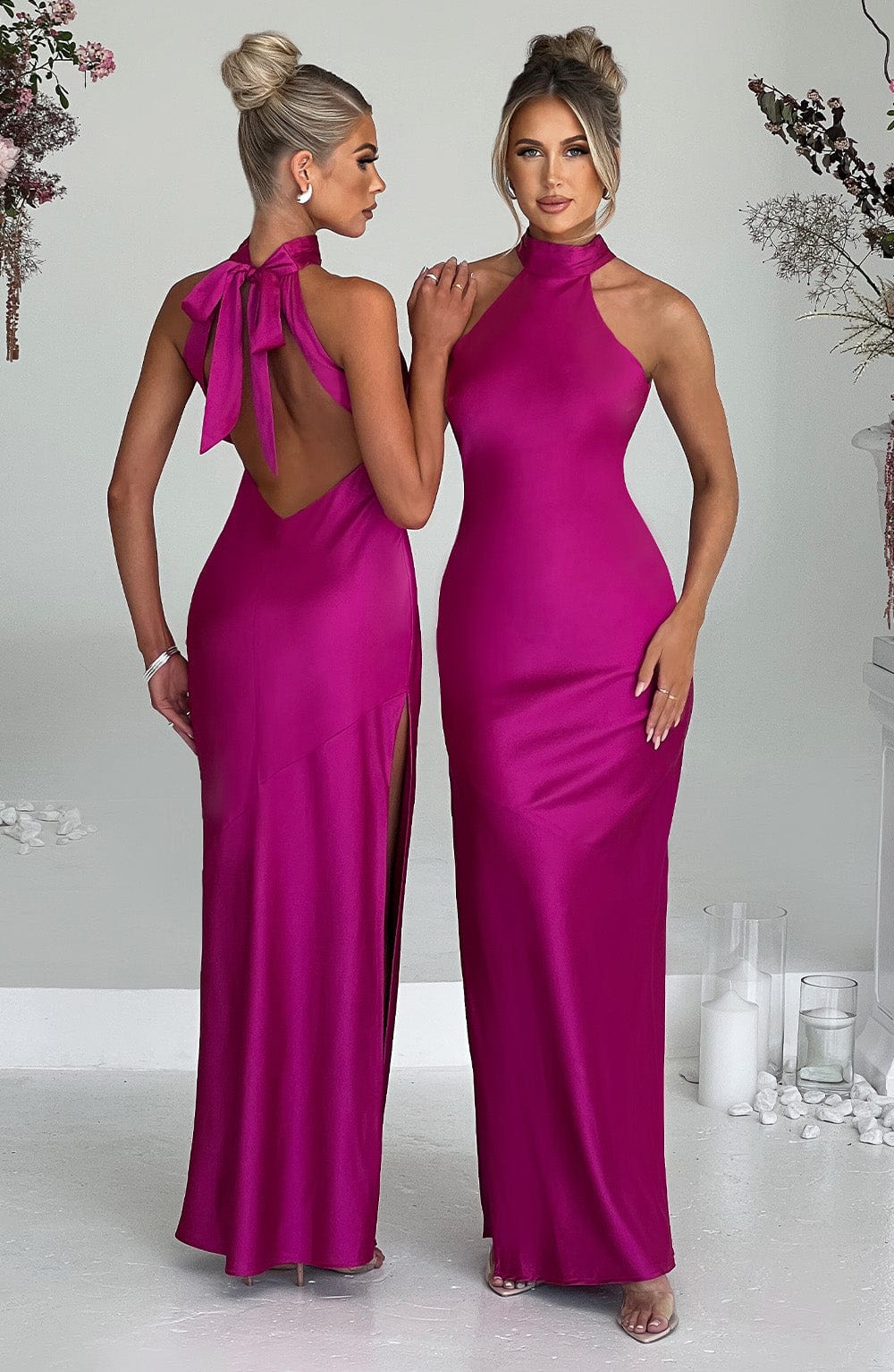Vestito Maxi Rosa Caldo