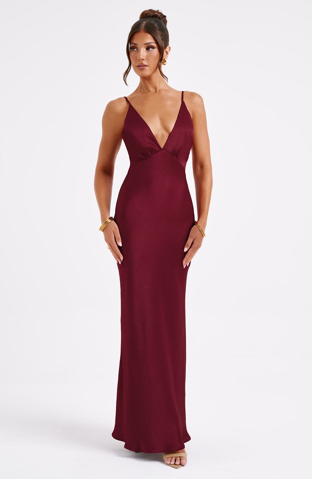 Vestito Maxi Anja Burgundy