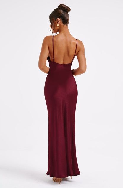 Vestito Maxi Anja Burgundy