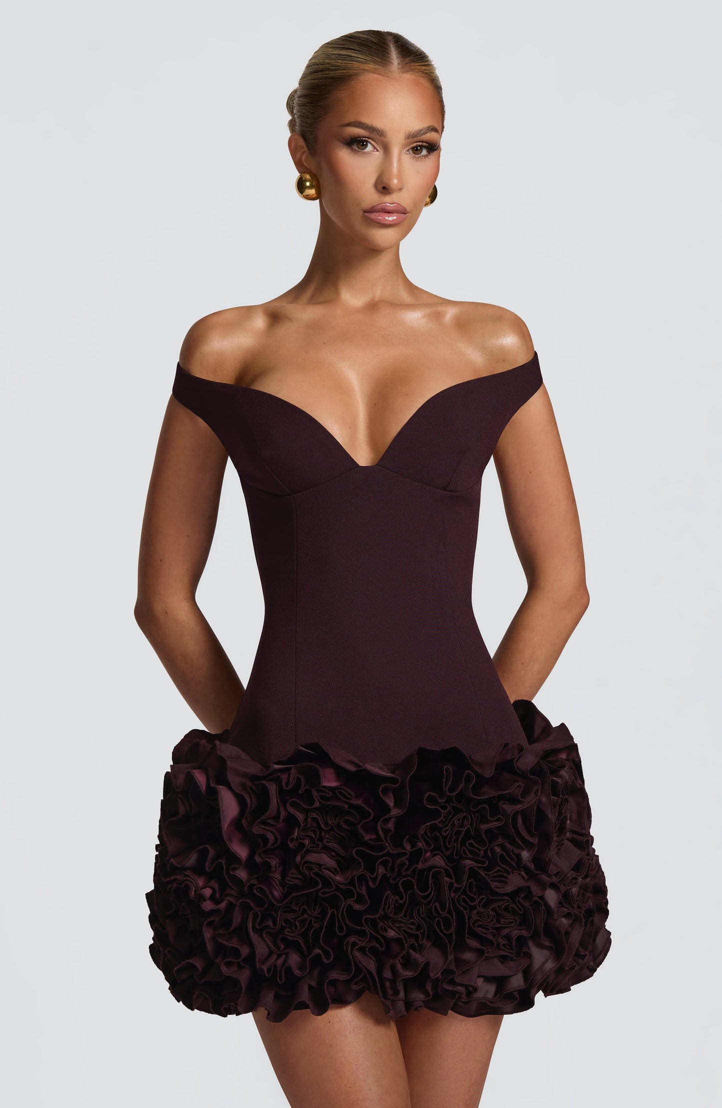 Aveta Mini Dress - Plum Dress Babyboo Fashion Premium Exclusive Design