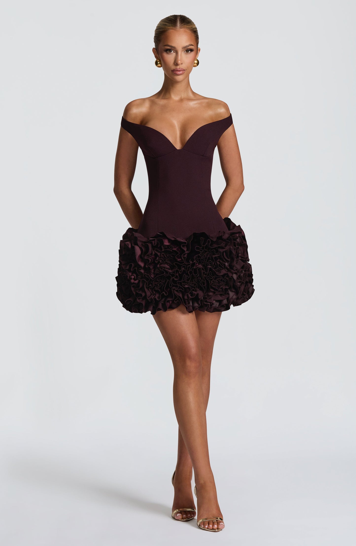 Aveta Mini Dress - Plum Dress Babyboo Fashion Premium Exclusive Design