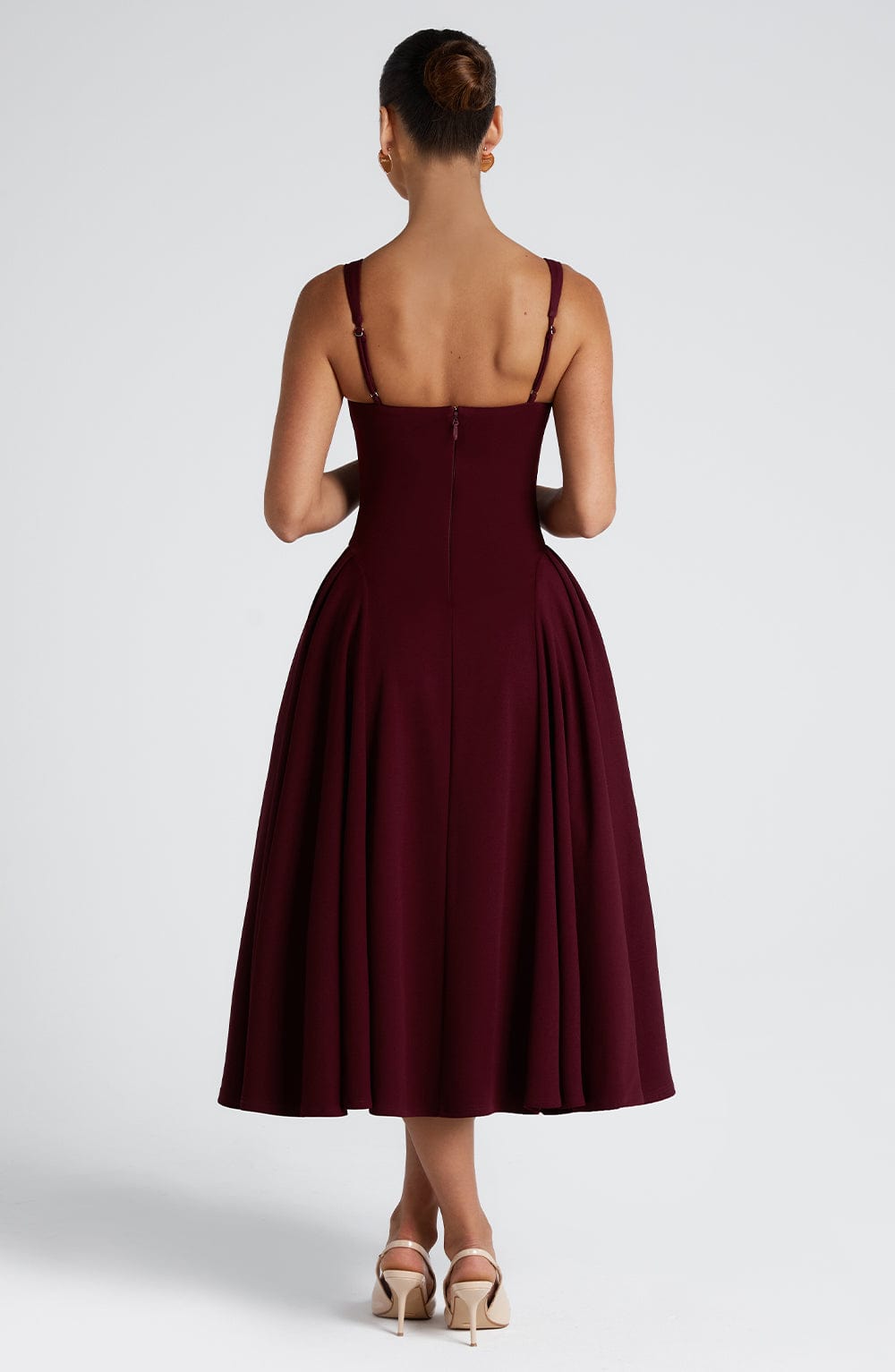Vestito Midi in Cherry Lacquer