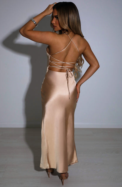 Vestito Midi Champagne