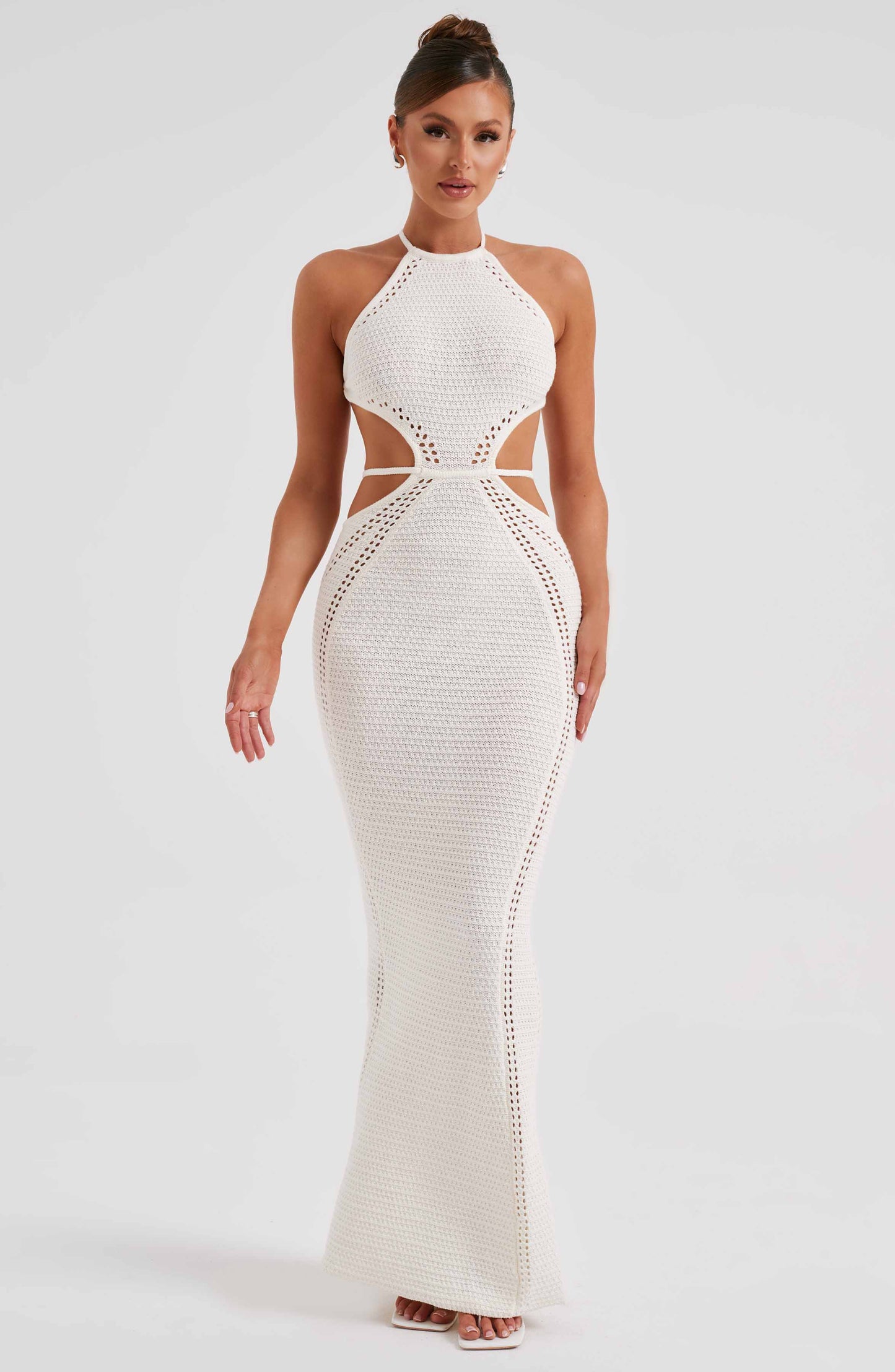 Abito Maxi Bianco Crochet