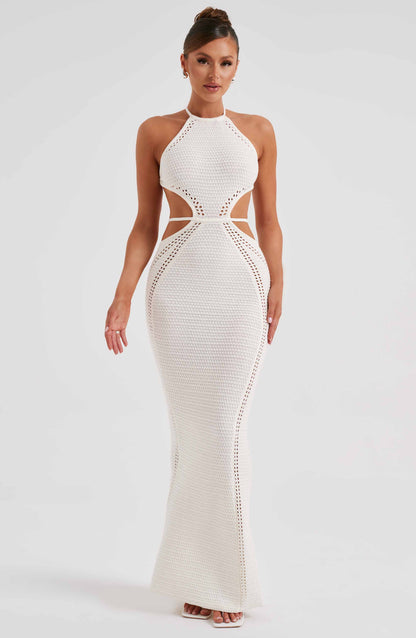 Abito Maxi Bianco Crochet