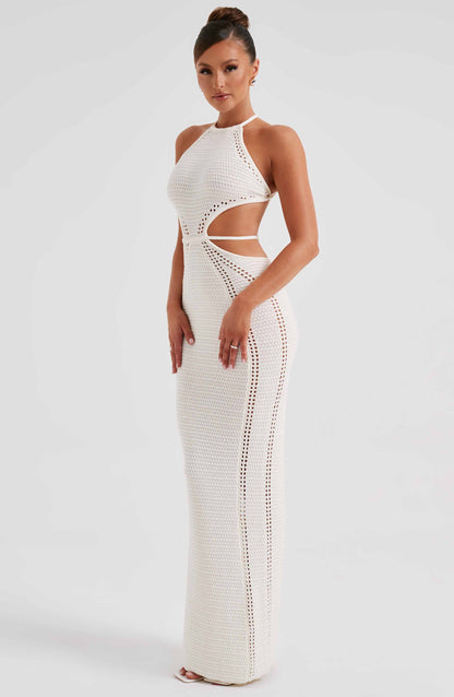 Abito Maxi Bianco Crochet