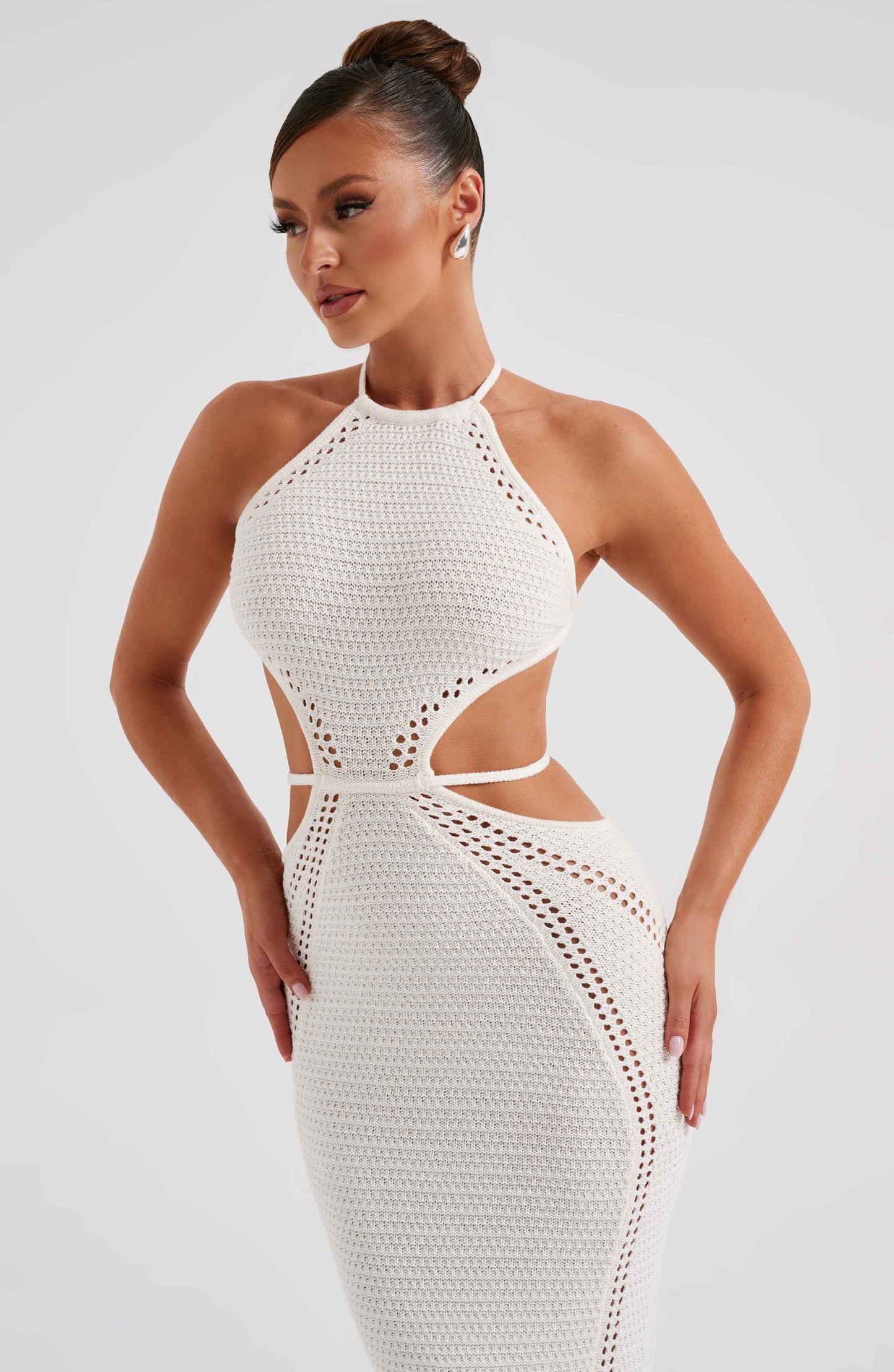 Abito Maxi Bianco Crochet
