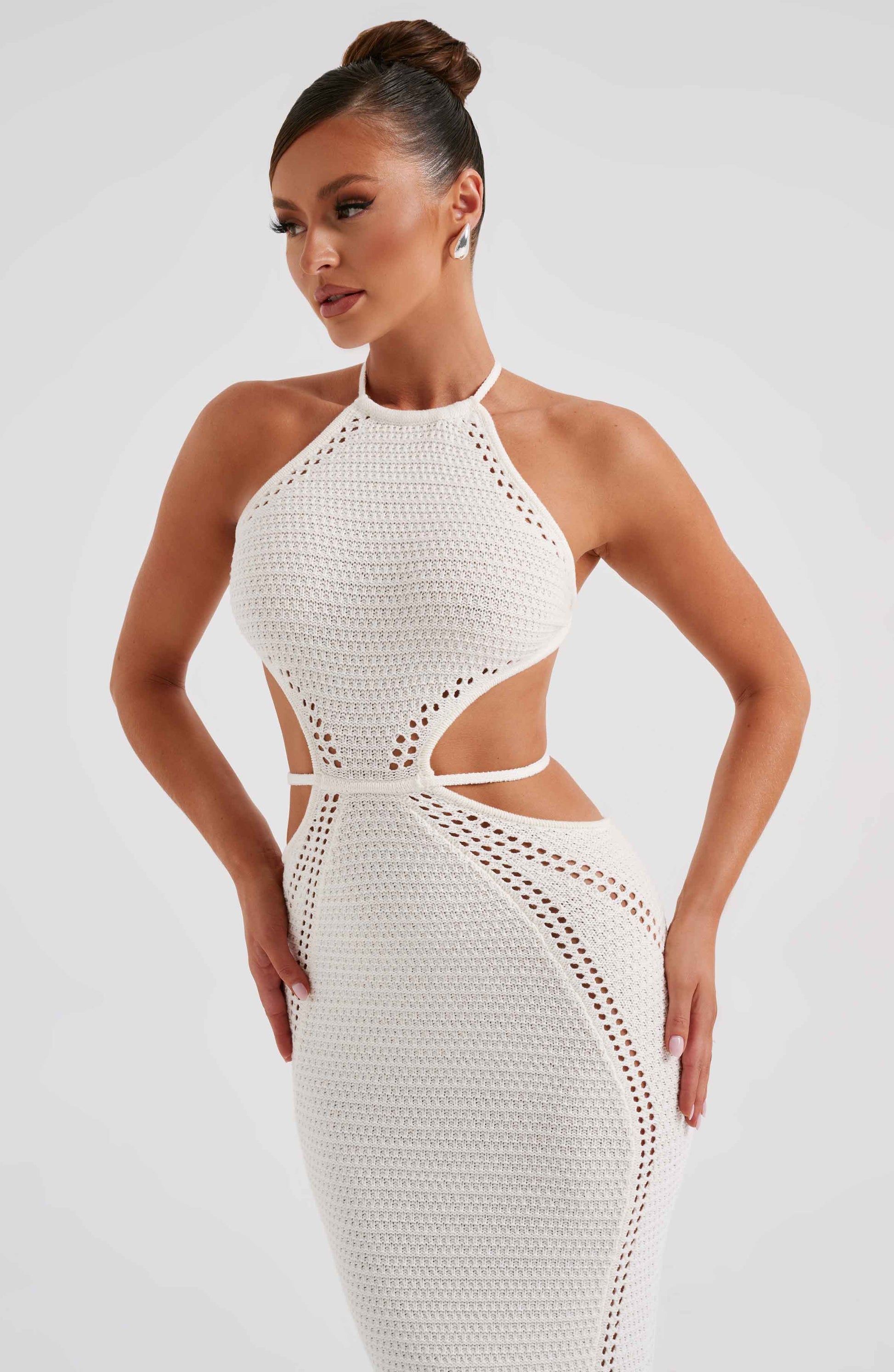 Abito Maxi Bianco Crochet