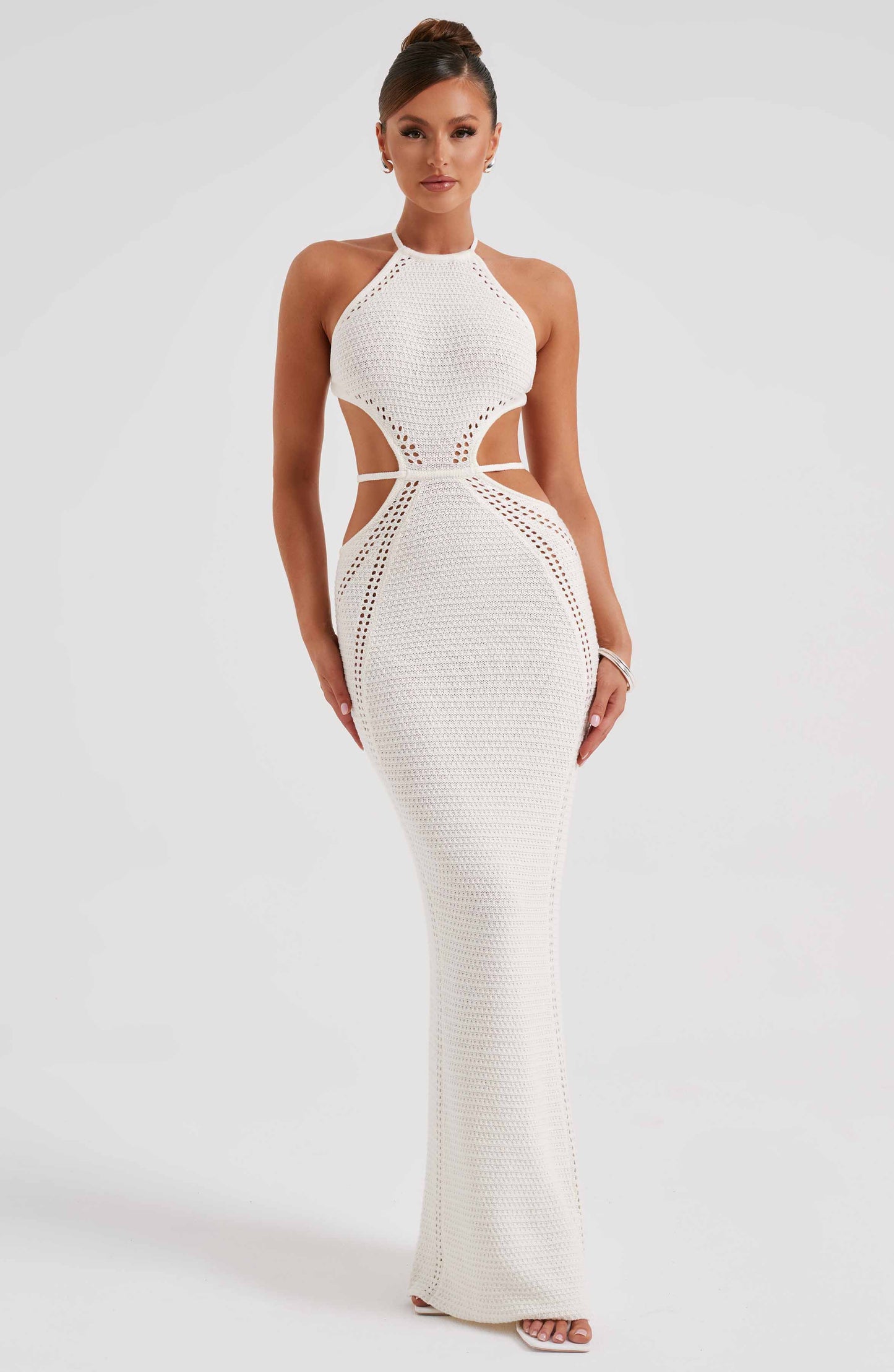 Abito Maxi Bianco Crochet