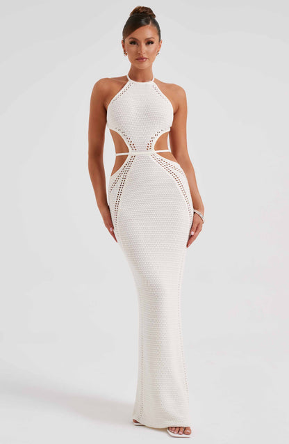 Abito Maxi Bianco Crochet