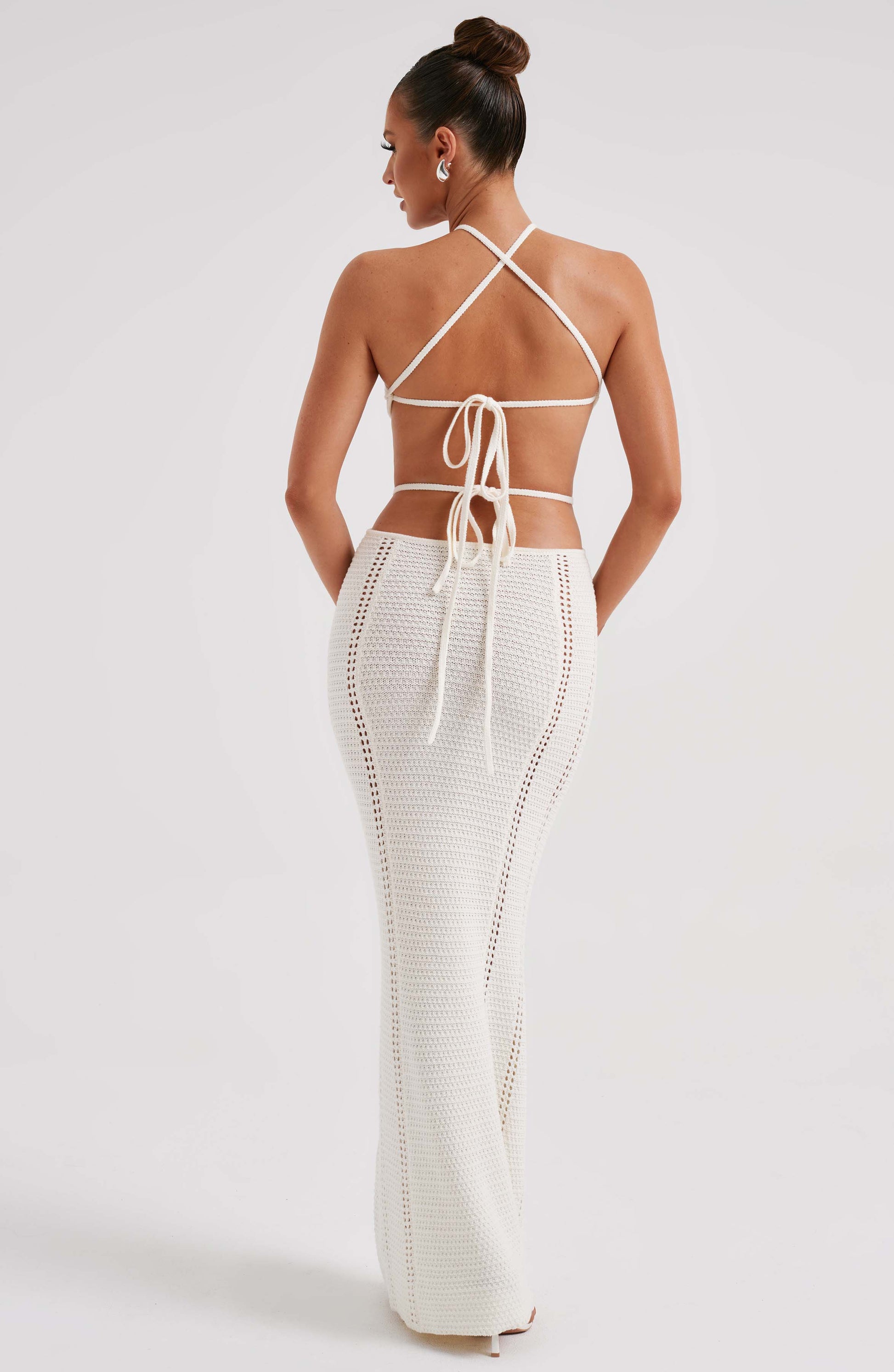 Abito Maxi Bianco Crochet