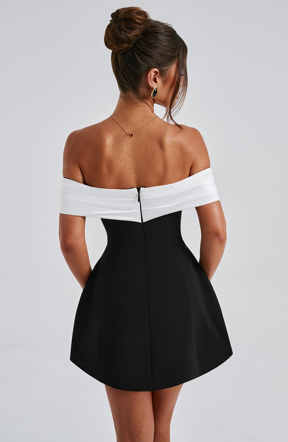 Abito da donna Delta mini nero/bianco