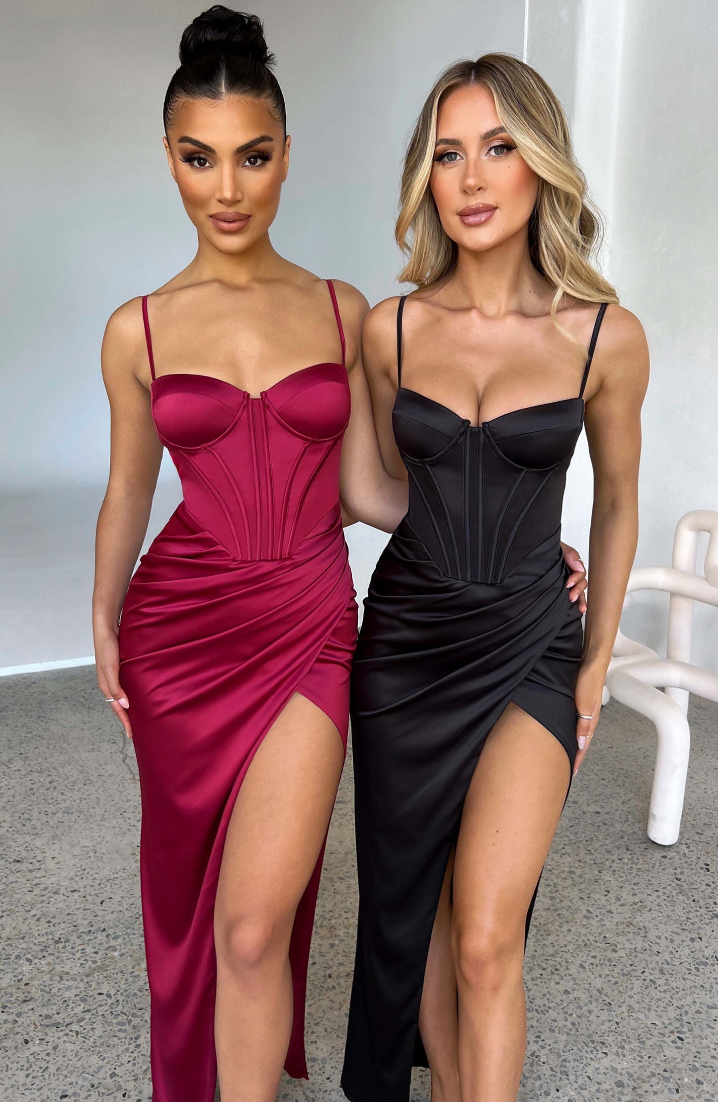 Abito da sera lungo vinino