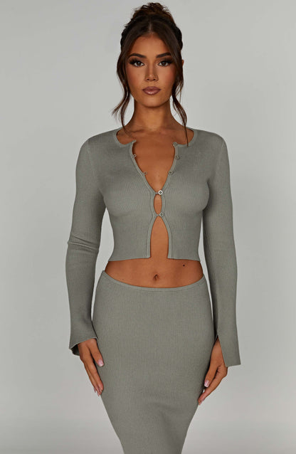 Maglia Elia Khaki Donna