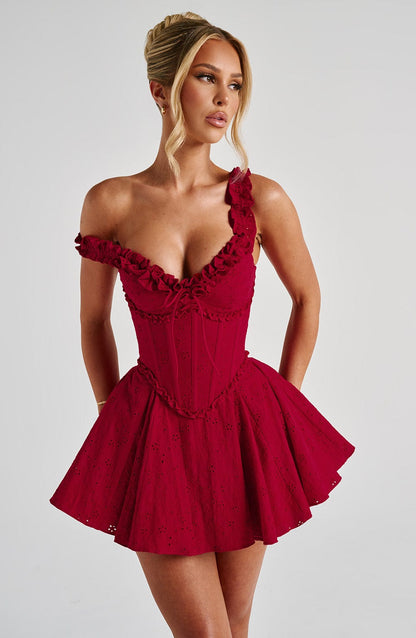 Abito da spiaggia rosso Elva