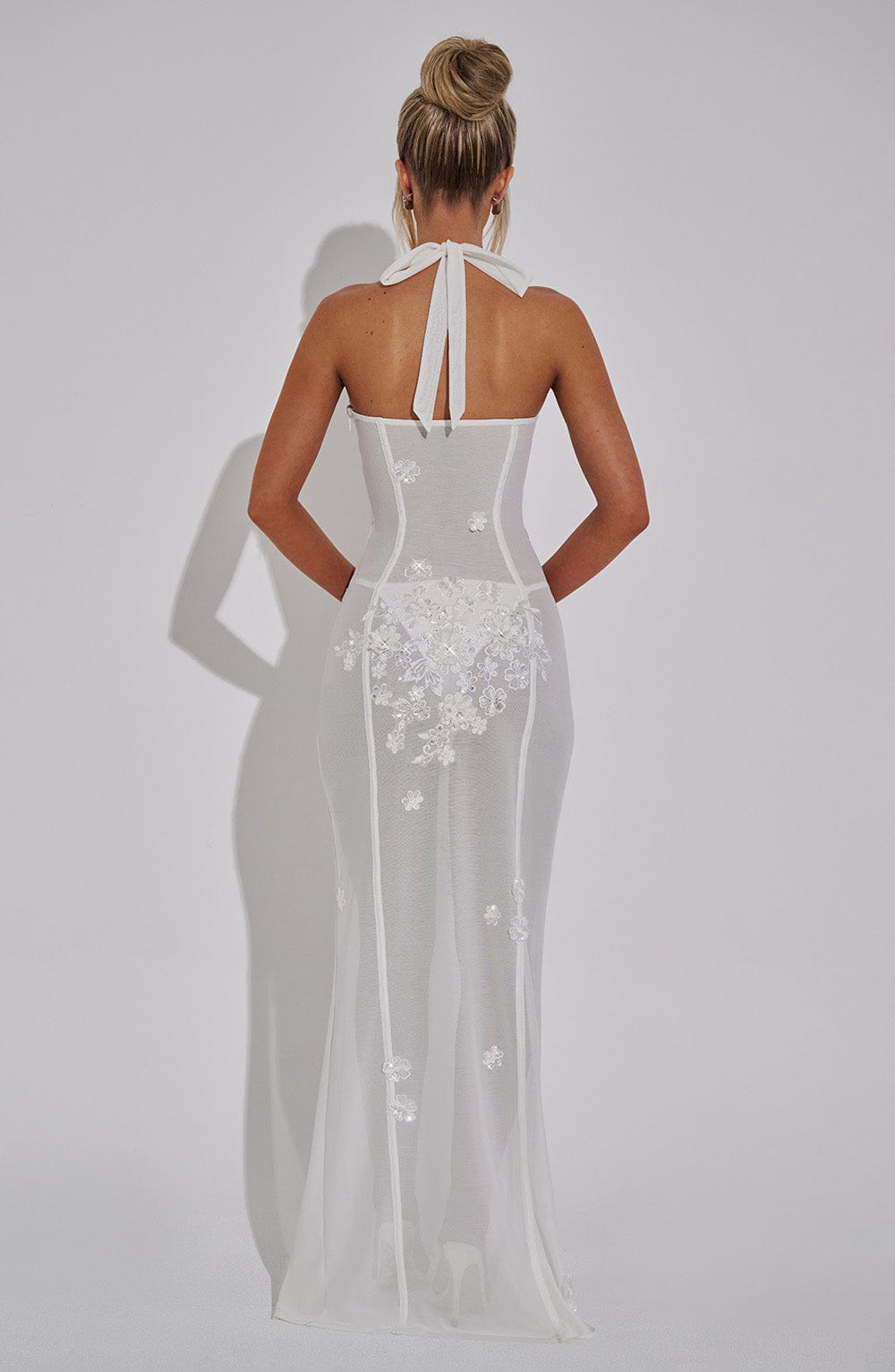 Abito Maxi in Pizzo Bianco