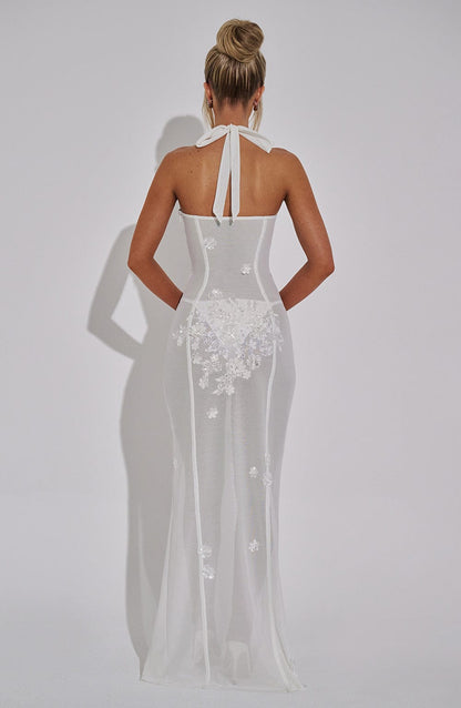 Abito Maxi in Pizzo Bianco