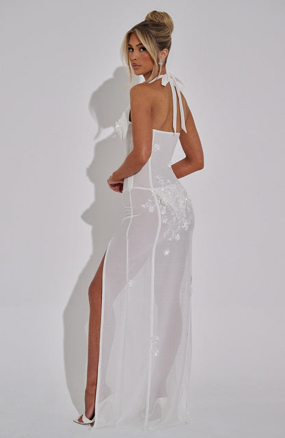 Abito Maxi in Pizzo Bianco