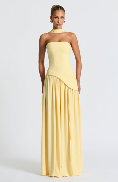 Maliyah Maxi Dress Abito da sera in limone