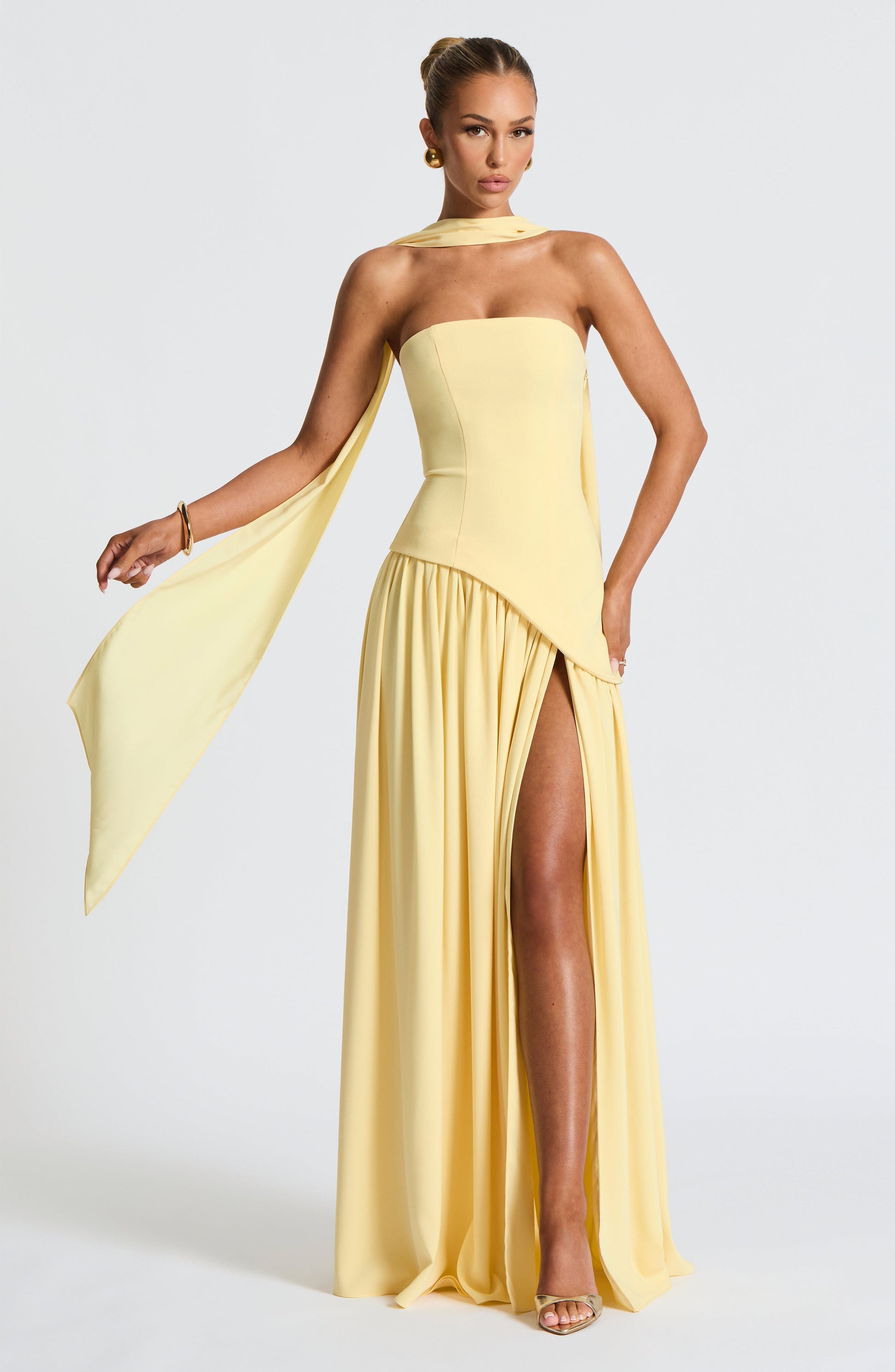 Maliyah Maxi Dress Abito da sera in limone