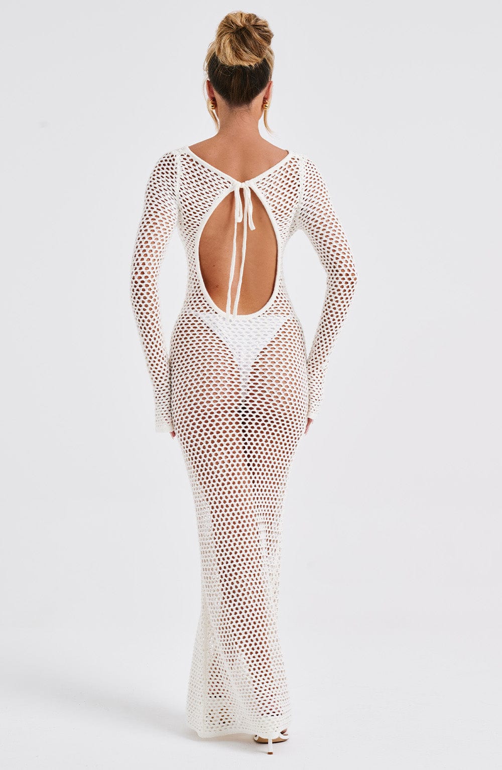 Moana Maxi Abito da Sera Bianco