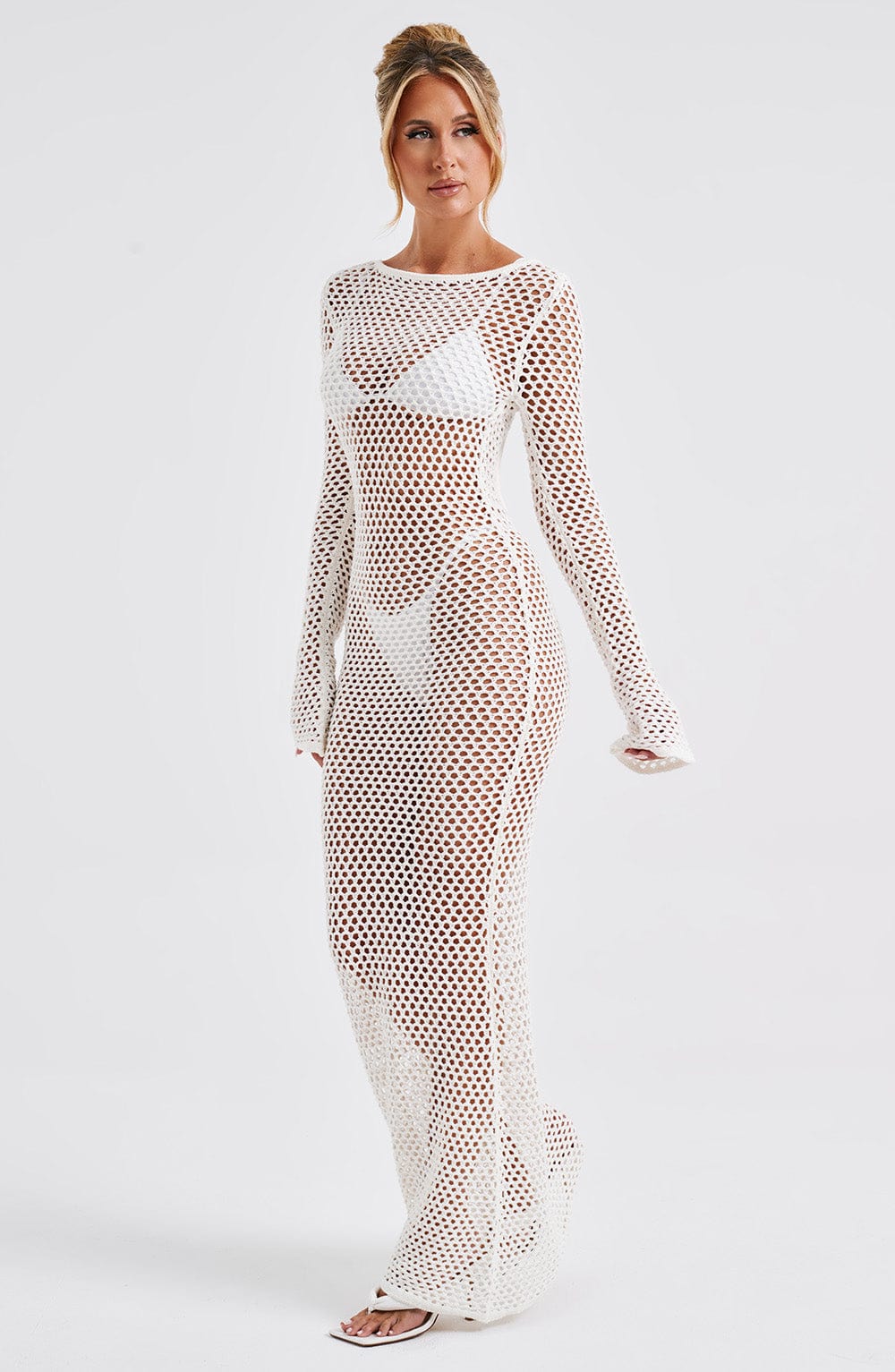 Moana Maxi Abito da Sera Bianco