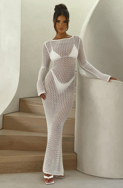 Moana Maxi Abito da Sera Bianco