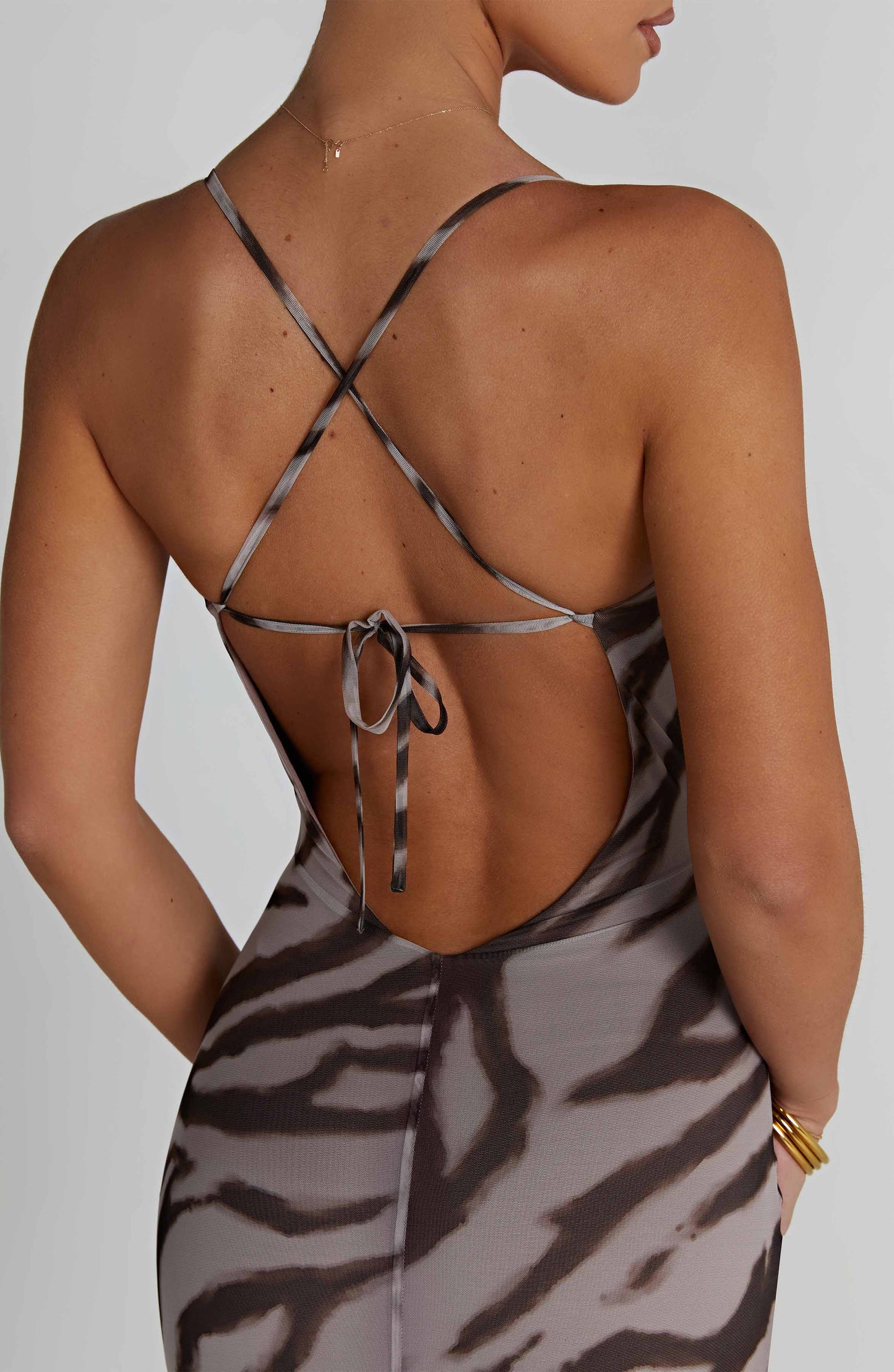 Abito da sera zebra stampato