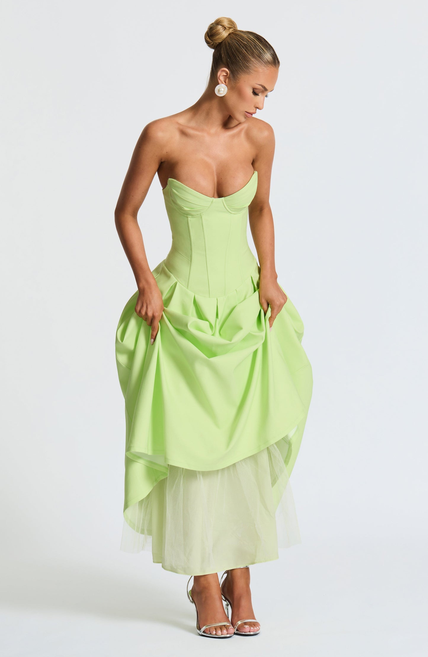 Abito Salma Midi Lime