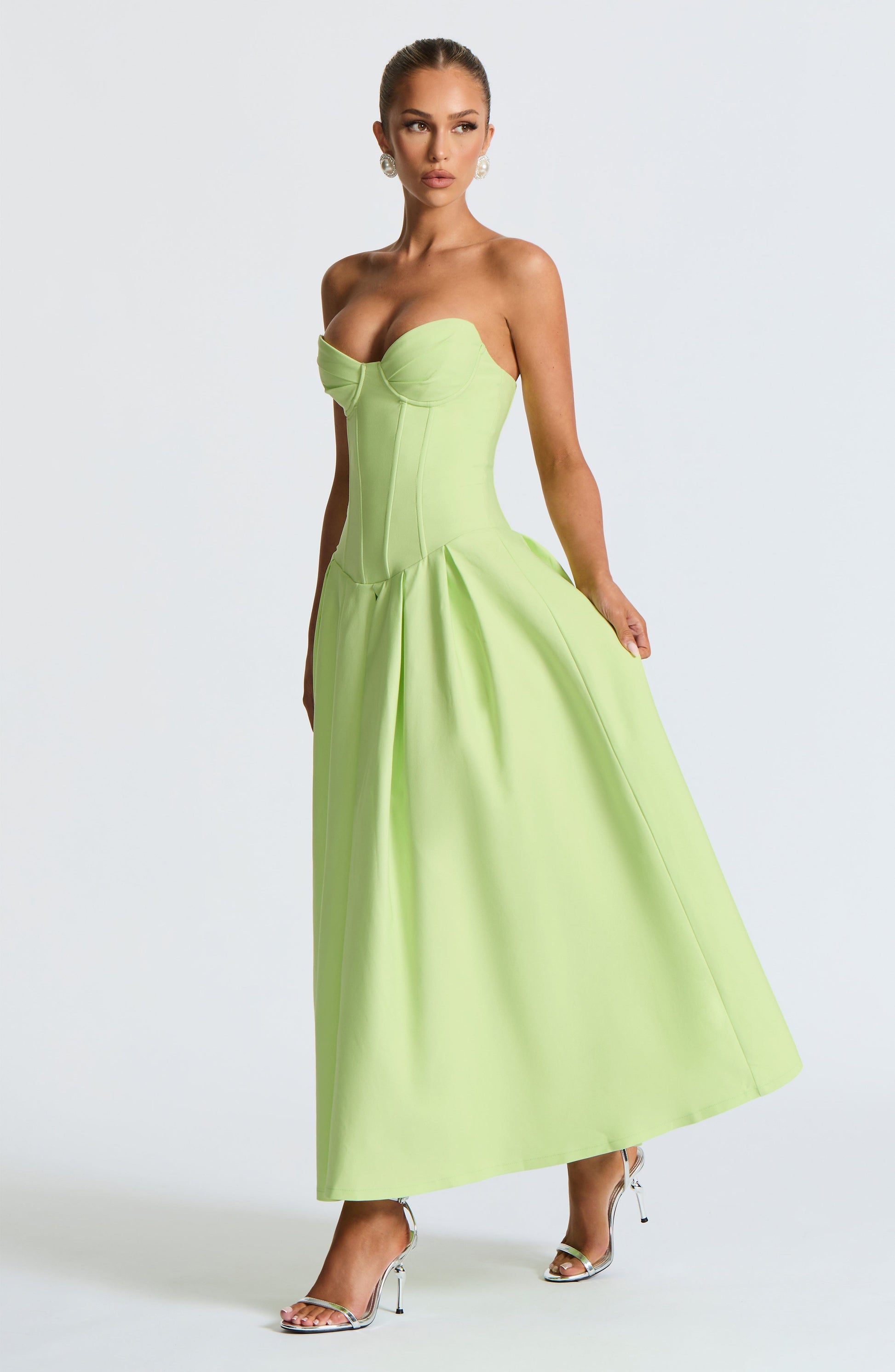 Abito Salma Midi Lime