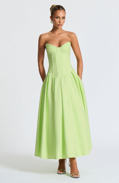 Abito Salma Midi Lime