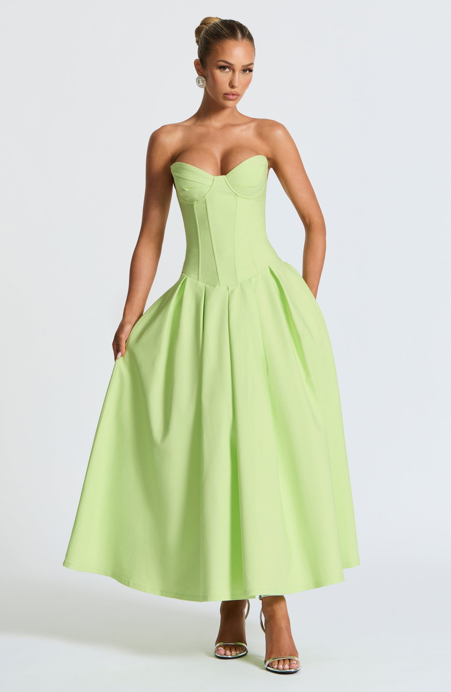 Abito Salma Midi Lime