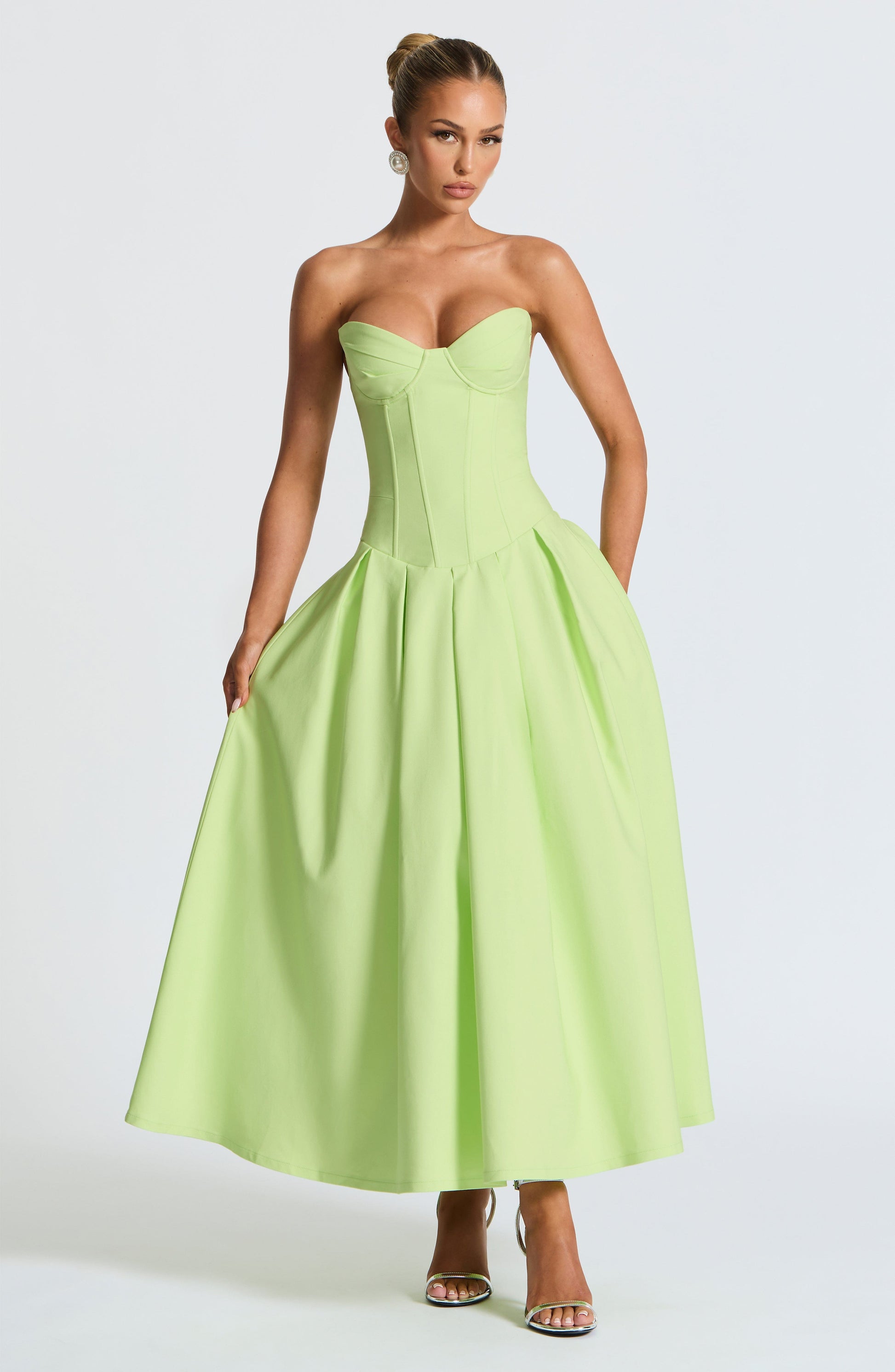 Abito Salma Midi Lime