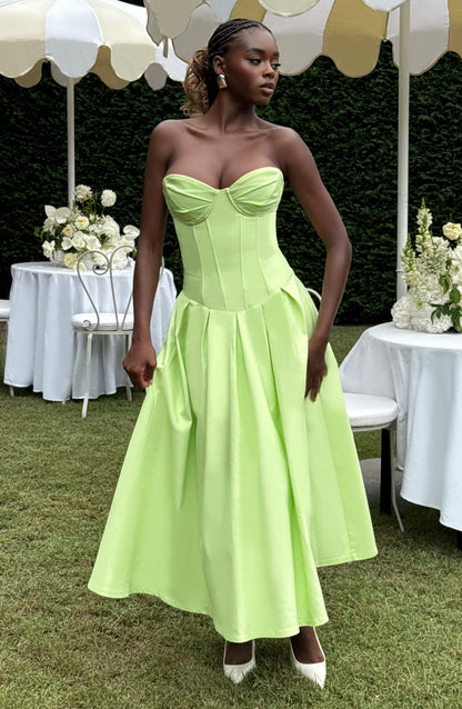 Abito Salma Midi Lime