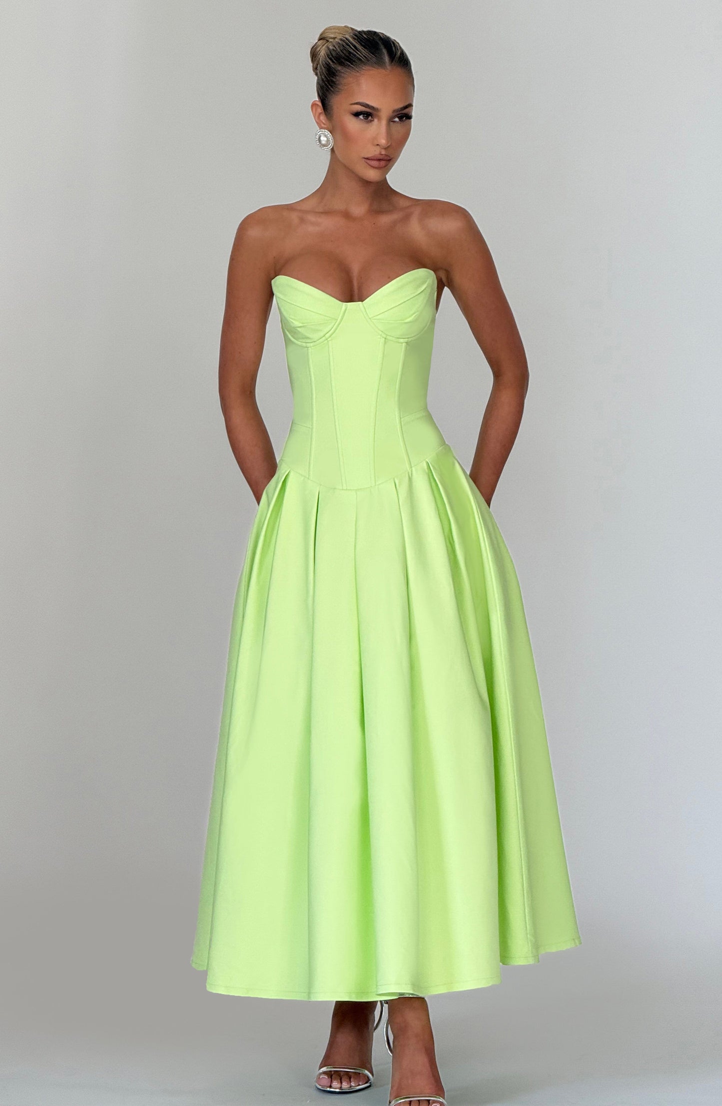 Abito Salma Midi Lime