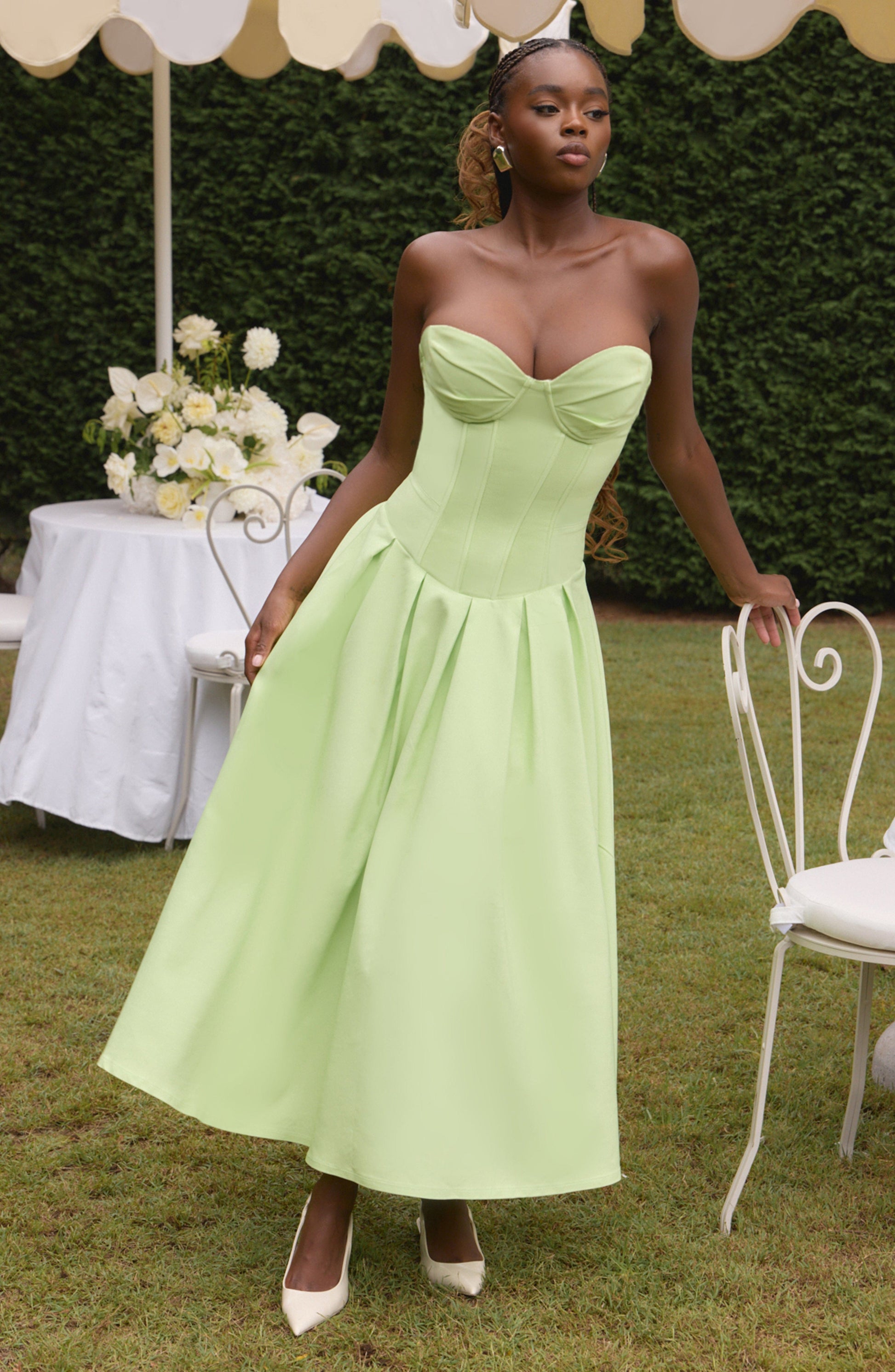 Abito Salma Midi Lime