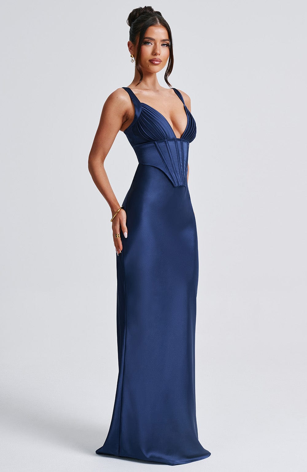 Abito Maxi Blu Navy Donna