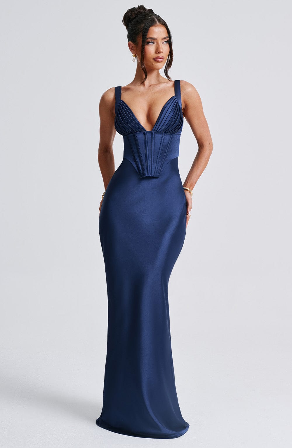 Abito Maxi Blu Navy Donna