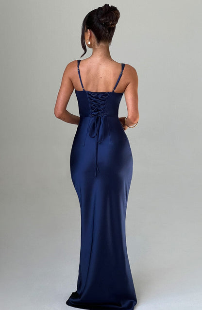 Abito Maxi Blu Navy Donna