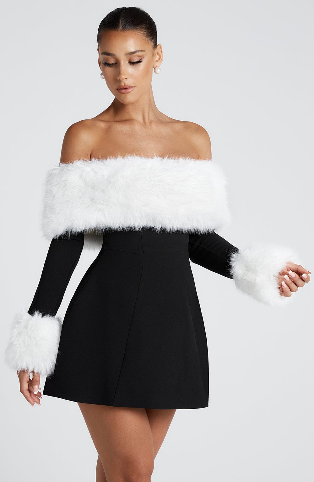 Vestito Villanelle Mini Nero/Bianco