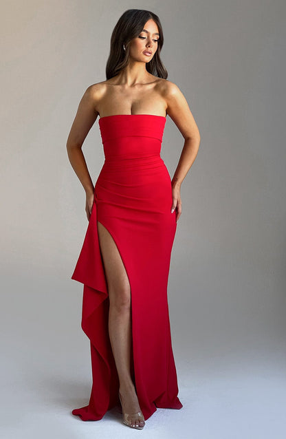 Abito Maxi Rosso Donna